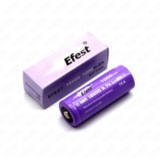 Efest Purple IMR18500/1000mAh 15A Pluspol erhöht