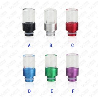 510 Drip Tip Glas-Alu bunt