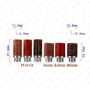 510 Drip Tip Holz Extra Wide Rotbraun