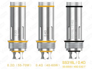 Aspire Cleito Verdampferkopf 0.2 Ohm Dual Clapton (5 Stk.)