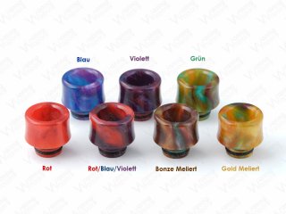 510 Drip Tip Merlin Marmorisiert Rot/Blau/Violett