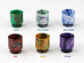 810 Drip Tip Resin Marmorisiert Rot