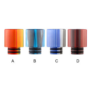 510 Drip Tip Acryl Pur Wide Dark-Red/Black D