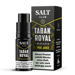 Flavorist Salt Club - Tabak Royal Jamaica 10ml 20mg